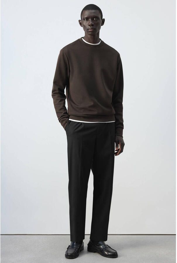 Mango Man regular fit sweater bruin - Foto 3