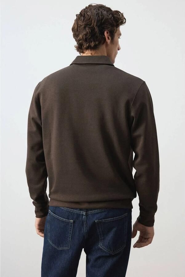 Mango Man regular fit sweater bruin - Foto 2