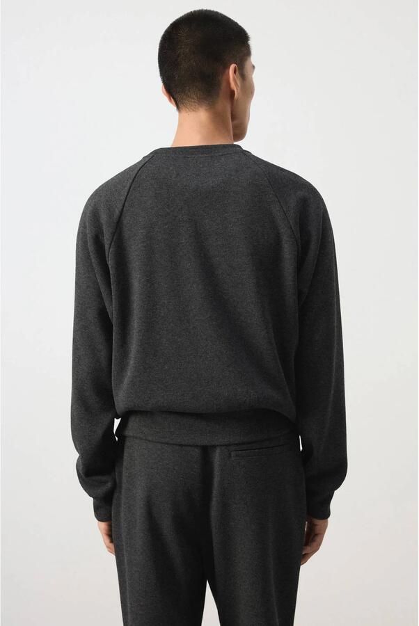 Mango Man regular fit sweater donkergrijs - Foto 3