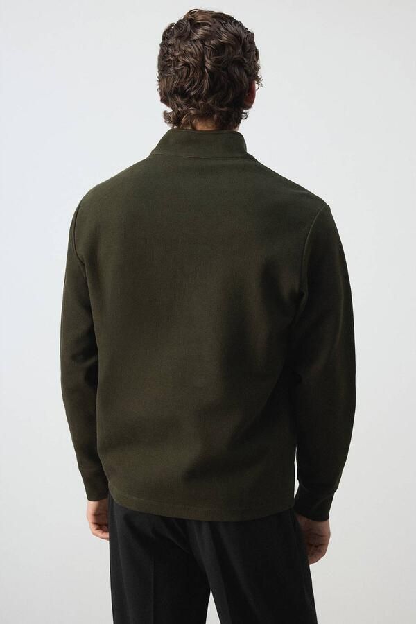 Mango Man regular fit sweater donkergroen - Foto 2
