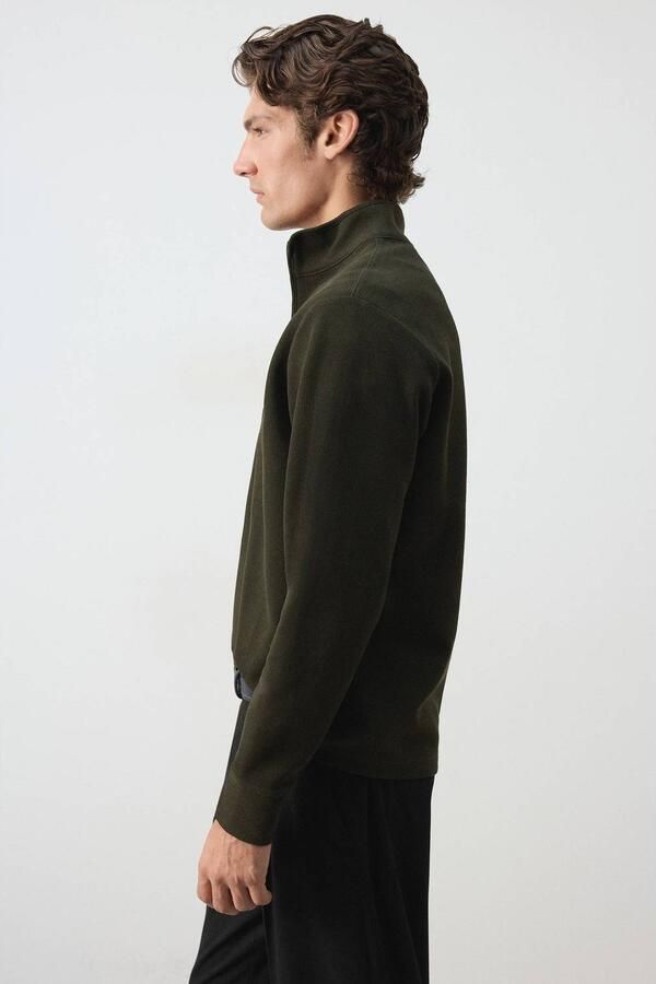 Mango Man regular fit sweater donkergroen - Foto 3