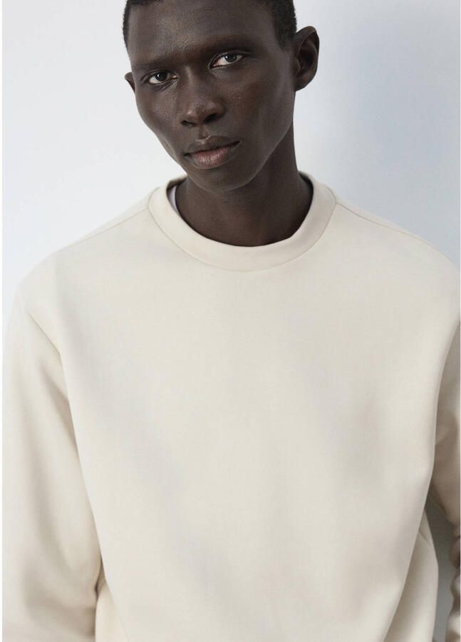 Mango Man regular fit sweater naturel wit - Foto 2