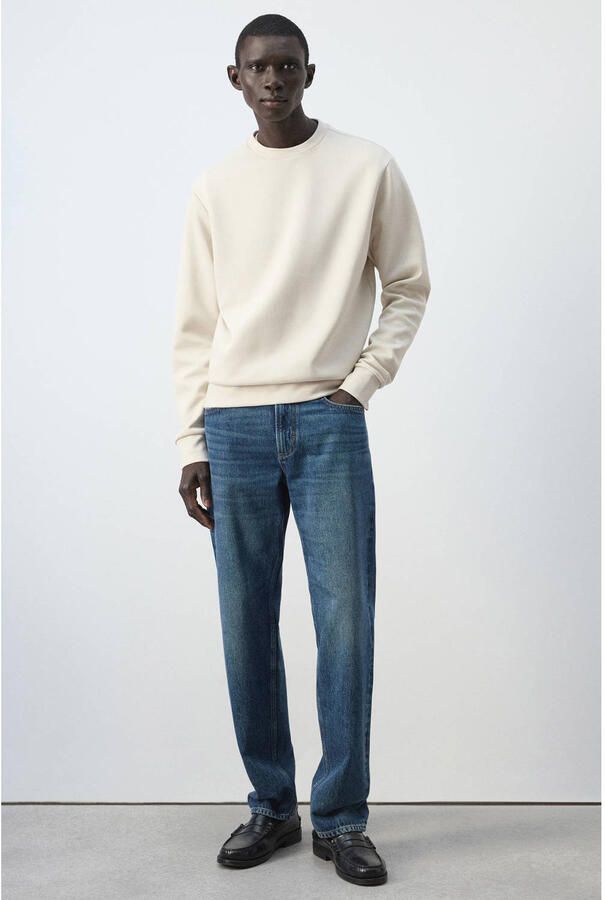 Mango Man regular fit sweater naturel wit - Foto 3
