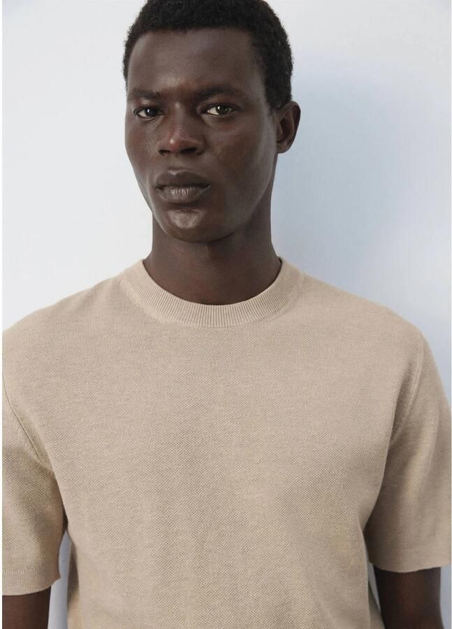 Mango Man regular fit T-shirt beige - Foto 2
