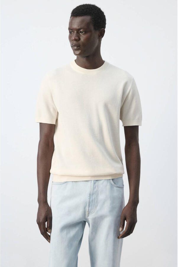 Mango Man regular fit T-shirt beige