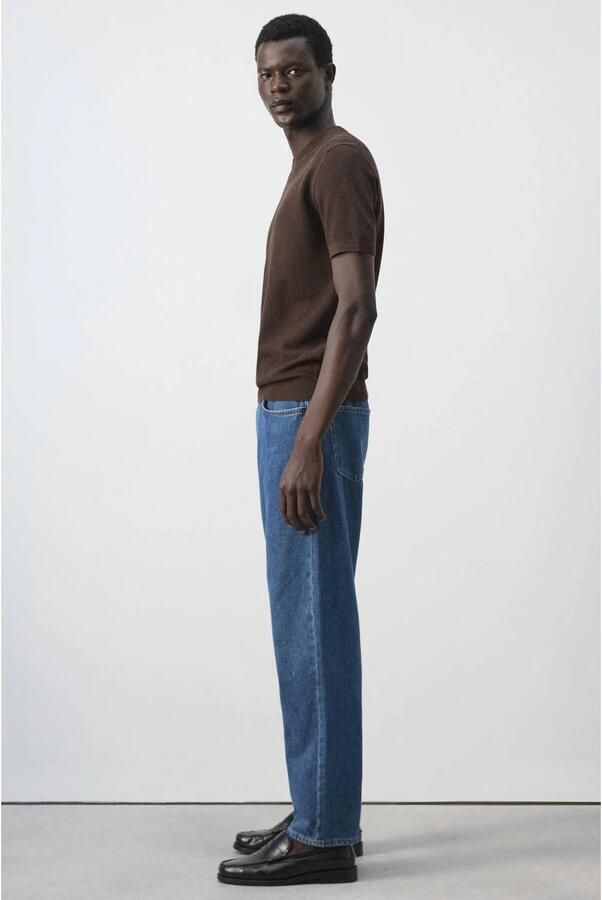 Mango Man regular fit T-shirt bruin - Foto 3