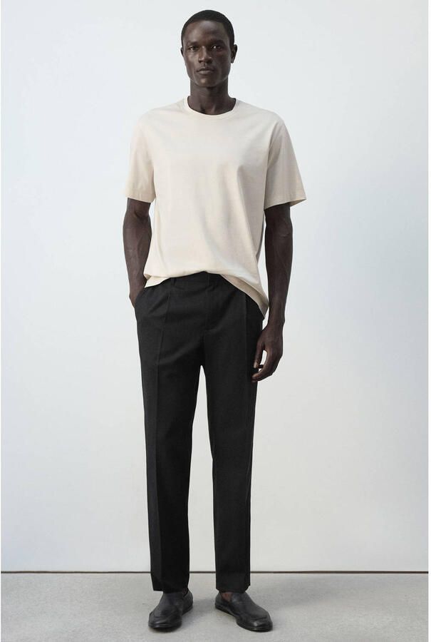 Mango Man regular fit T-shirt ecru - Foto 3