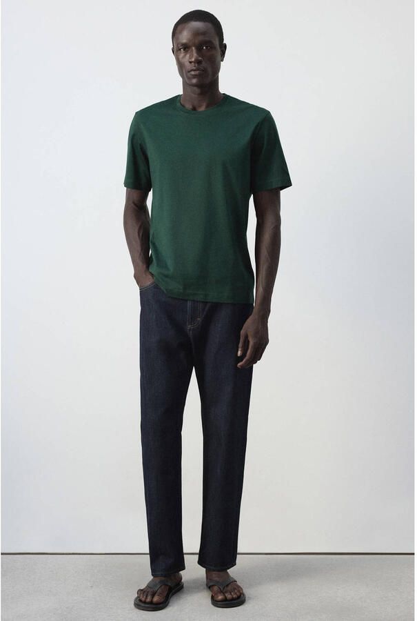 Mango Man regular fit T-shirt heldergroen - Foto 2