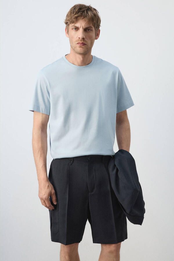 Mango Man regular fit T-shirt lichtblauw