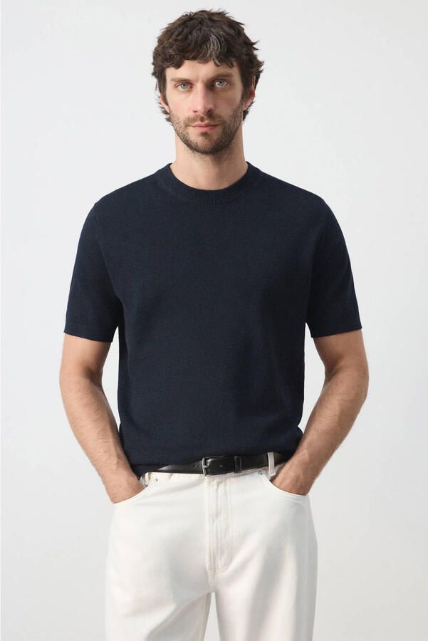 Mango Man regular fit T-shirt marine