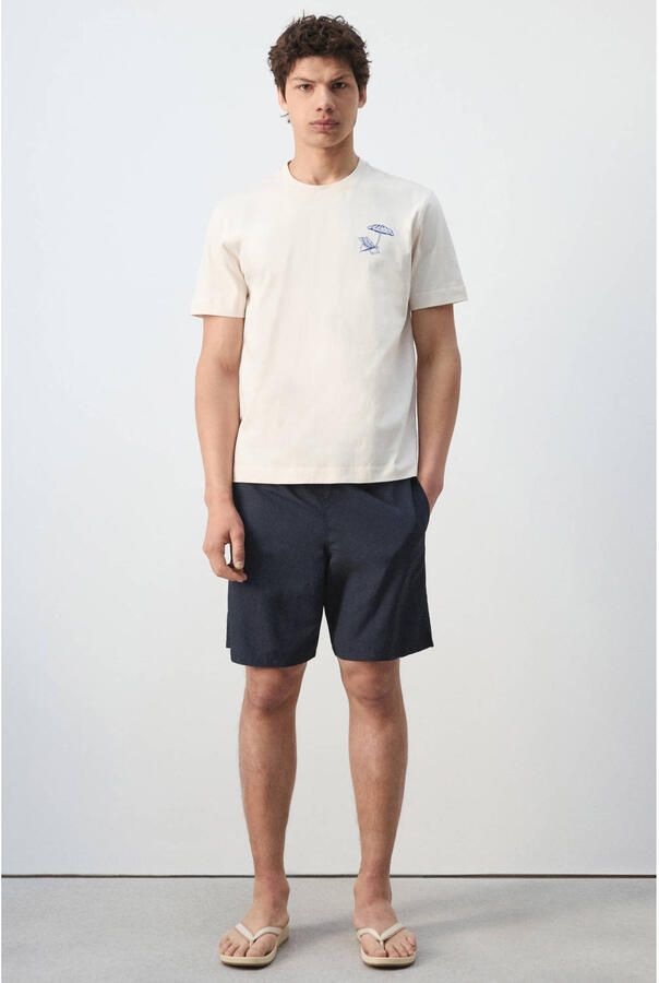 Mango Man regular fit T-shirt met print wit - Foto 3
