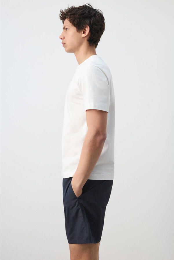Mango Man regular fit t-shirt met print wit - Foto 3