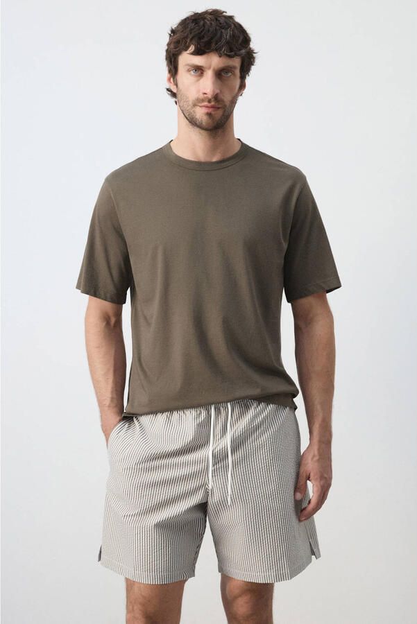 Mango Man regular fit T-shirt middenbruin