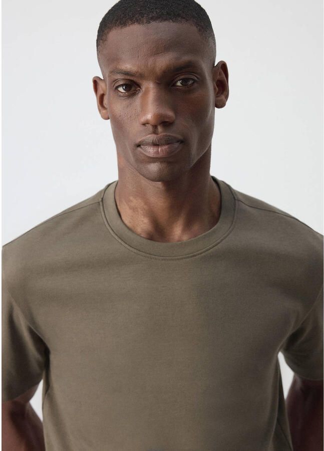 Mango Man regular fit T-shirt middengrijs - Foto 2
