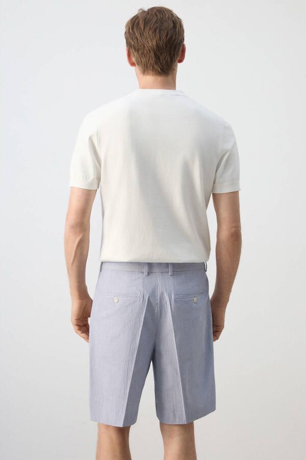 Mango Man regular fit T-shirt naturel wit - Foto 3