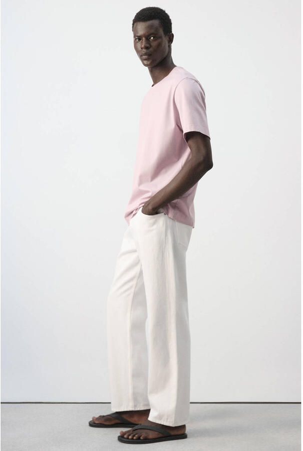 Mango Man regular fit T-shirt pastelroze - Foto 2