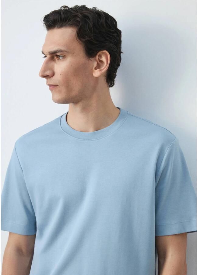 Mango Man regular fit T-shirt turquoise - Foto 2