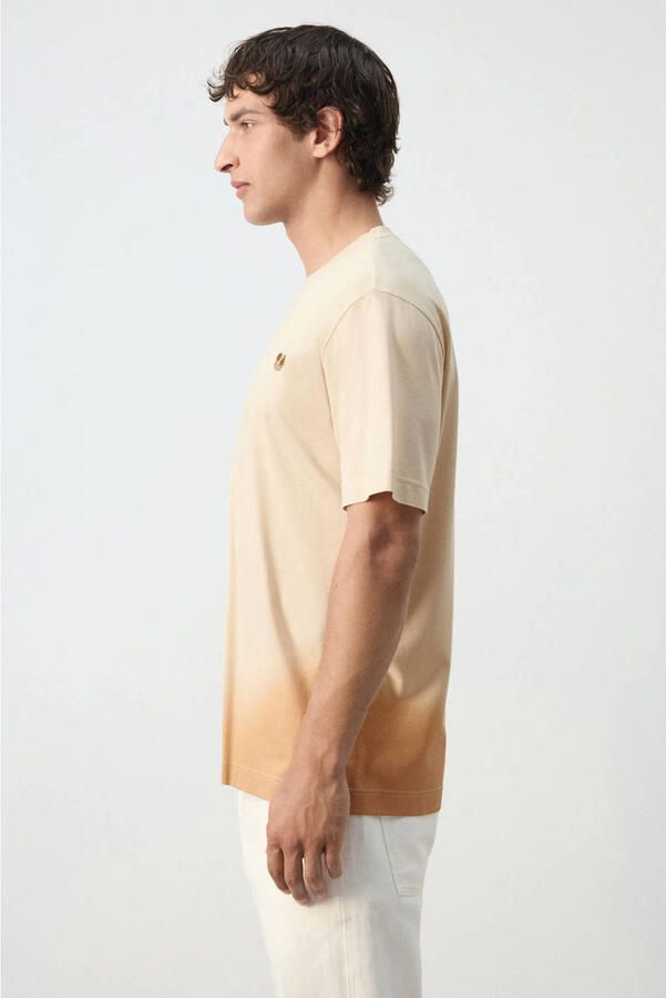 Mango Man regular fit tie-dye T-shirt lichtbeige - Foto 3