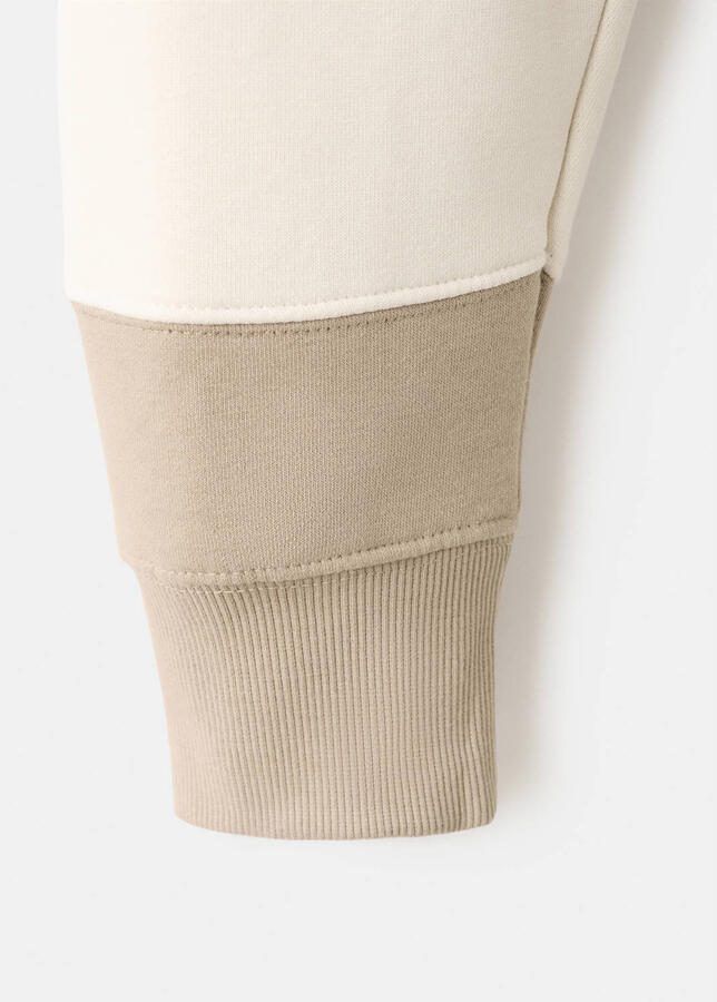 Mango Man regular gestreepte polo beige - Foto 2