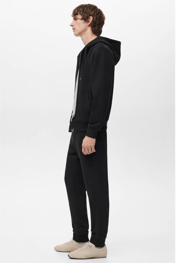 Mango Man regular joggingbroek zwart - Foto 3