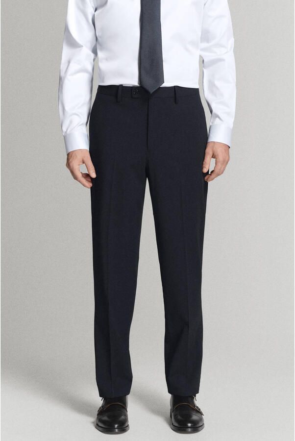 Mango Man regular pantalon donkerblauw