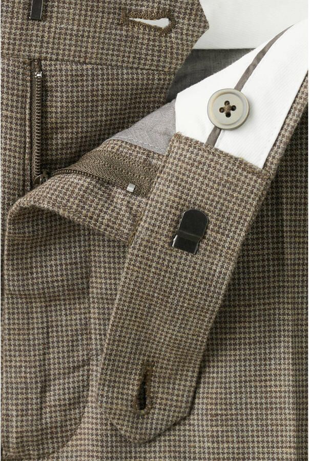 Mango Man regular pantalon met linnen bruin - Foto 2
