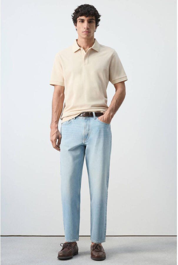 Mango Man regular polo ecru - Foto 3