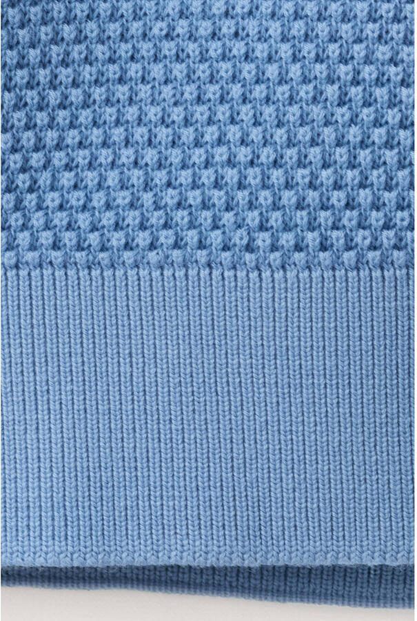 Mango Man regular polo gebreid blauw - Foto 3
