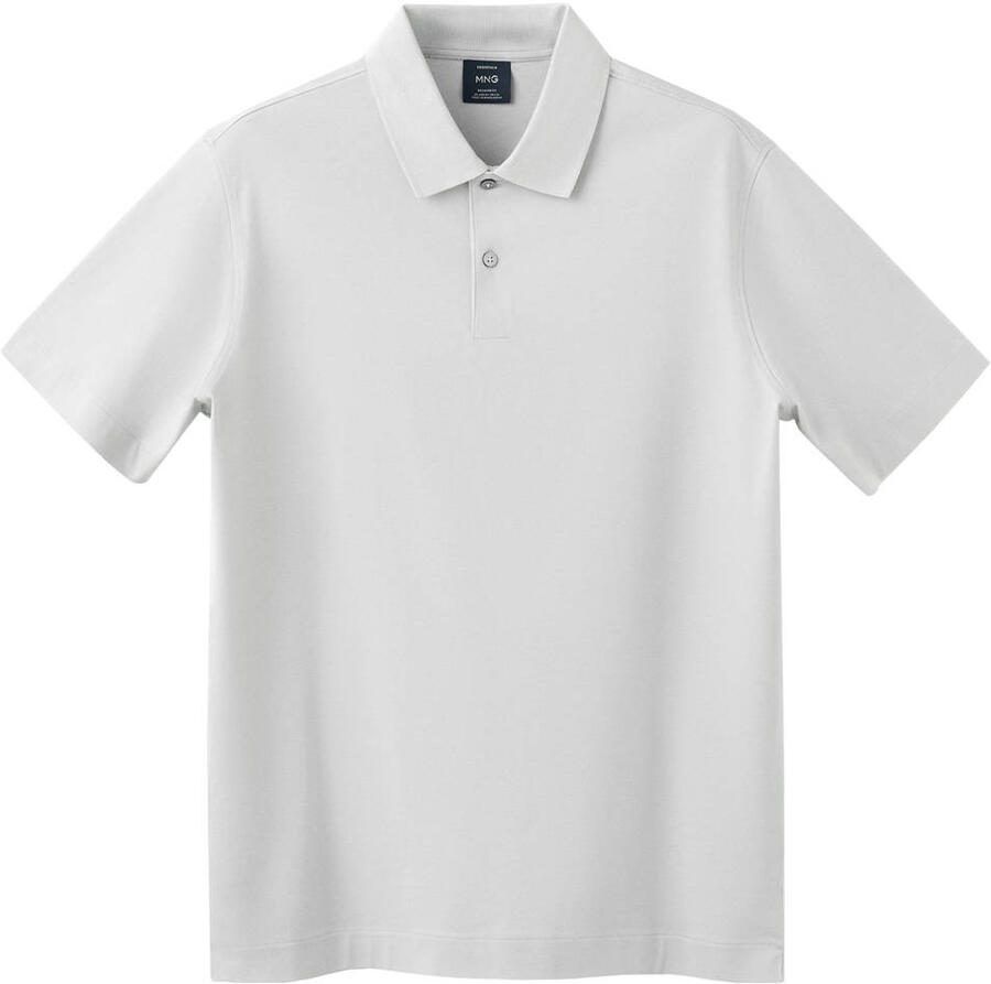 Mango Man regular polo grijs - Foto 2