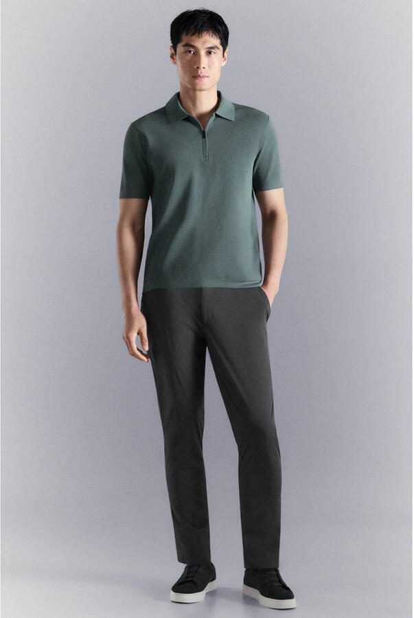 Mango Man regular polo groen - Foto 2