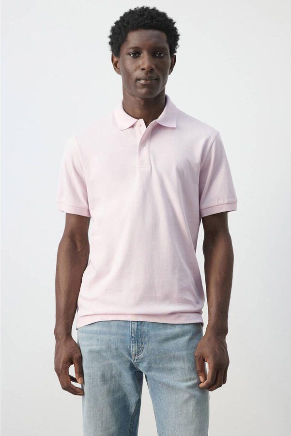 Mango Man regular polo roze