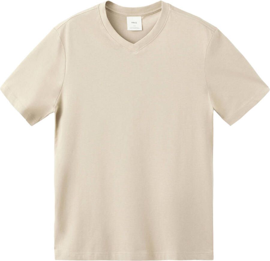 Mango Man regular T-shirt beige