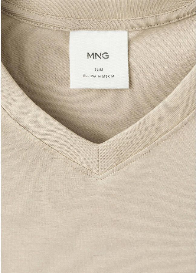 Mango Man regular T-shirt beige - Foto 2