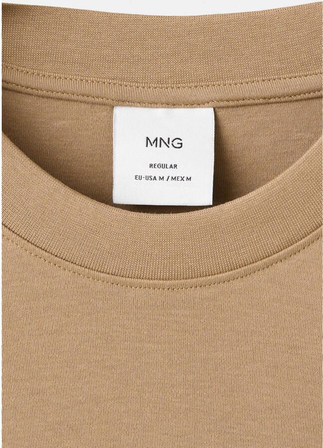 Mango Man regular T-shirt bruin - Foto 2