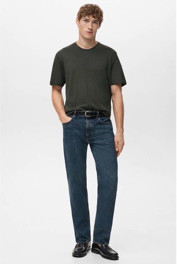 Mango Man regular T-shirt donkerbruin - Foto 3