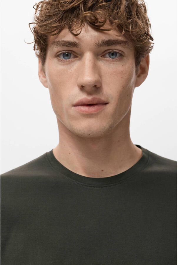 Mango Man regular T-shirt donkerbruin - Foto 2