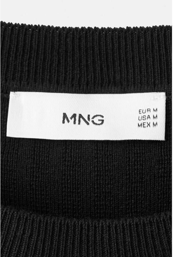 Mango Man regular T-shirt gebreid zwart - Foto 2