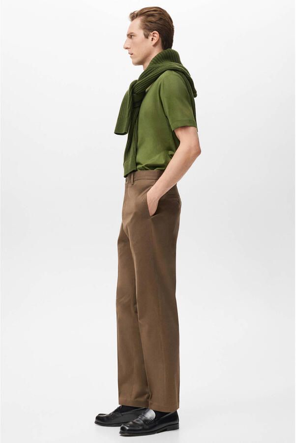 Mango Man regular T-shirt groen - Foto 3