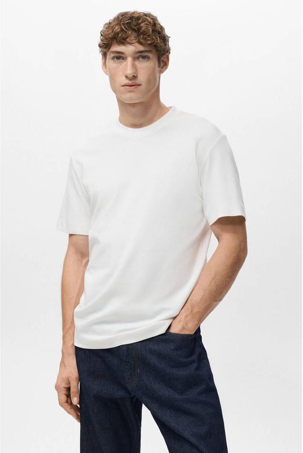 Mango Man regular T-shirt wit