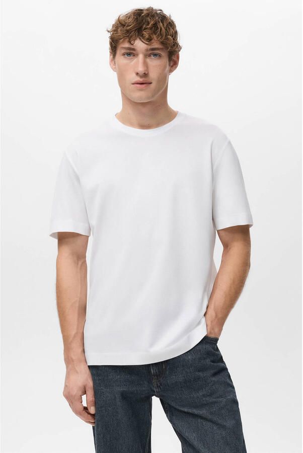 Mango Man regular T-shirt wit