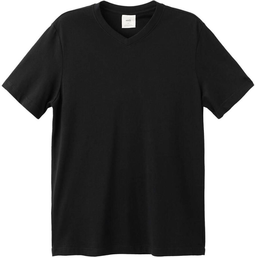Mango Man regular T-shirt zwart