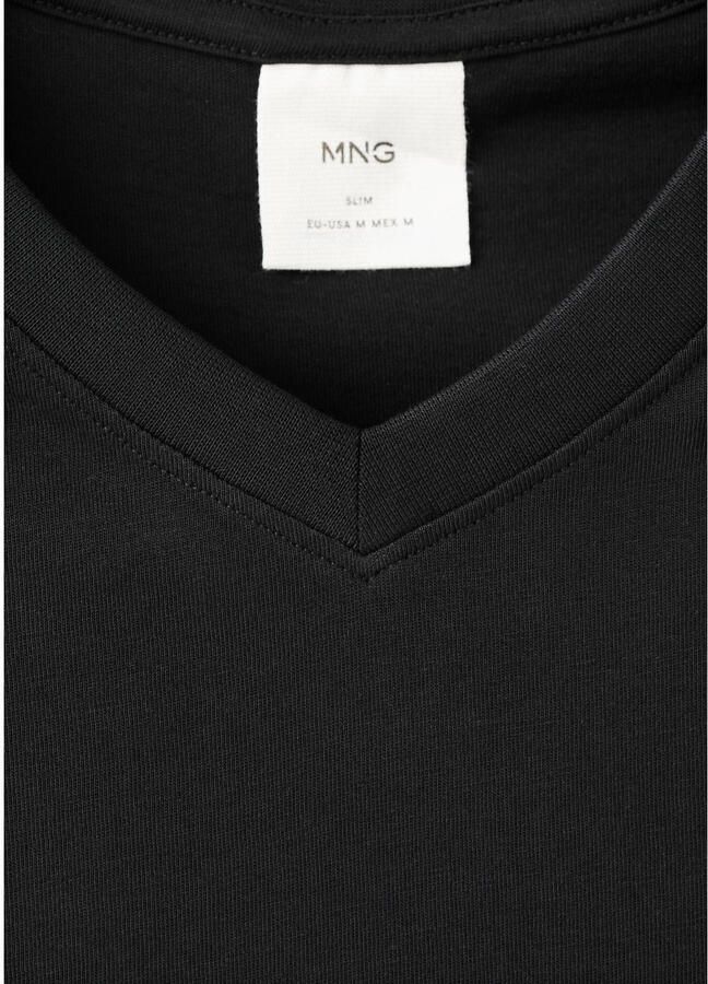 Mango Man regular T-shirt zwart - Foto 3