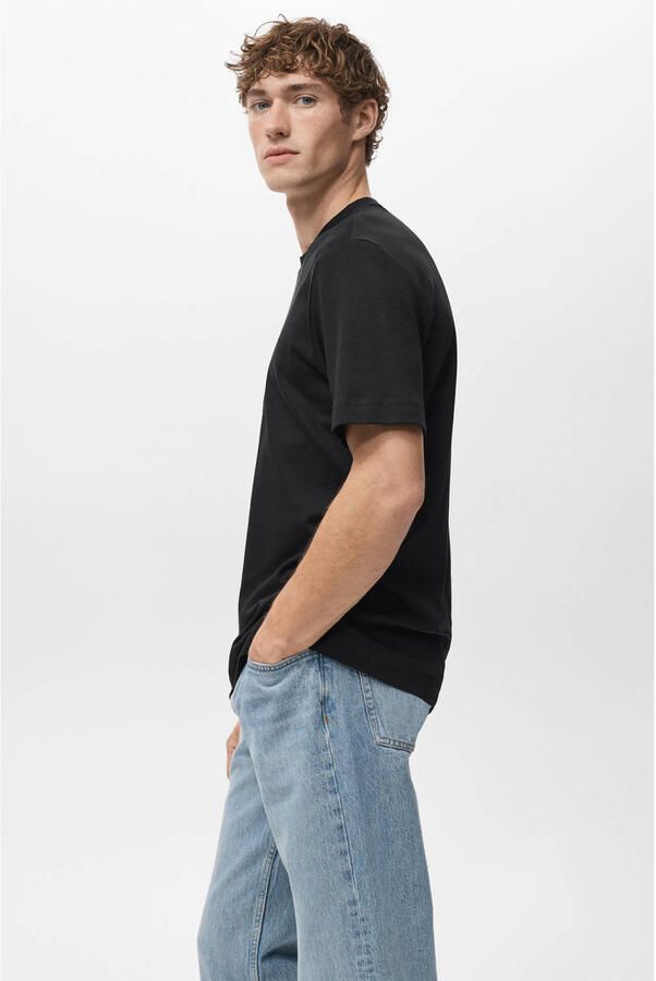 Mango Man regular T-shirt zwart - Foto 2