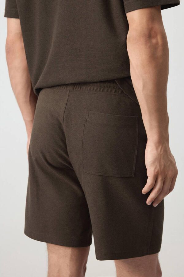 Mango Man relaxed fit bermuda short bruin - Foto 4