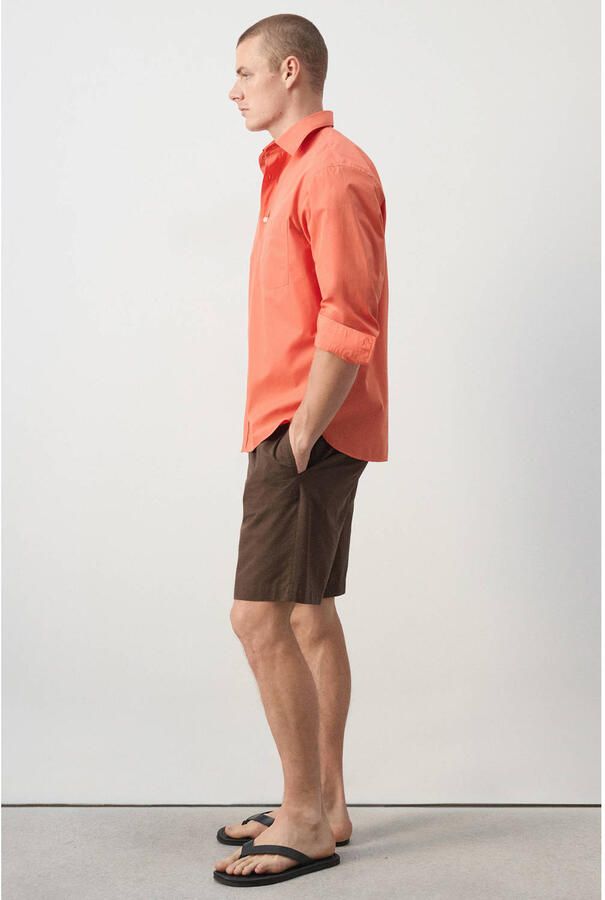 Mango Man relaxed fit overhemd oranje - Foto 2
