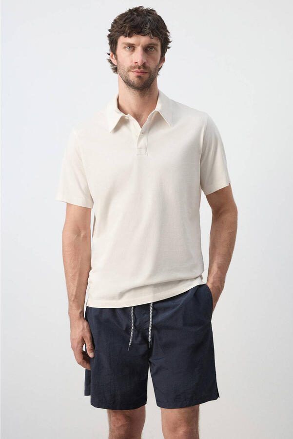 Mango Man relaxed fit polo lichtbeige