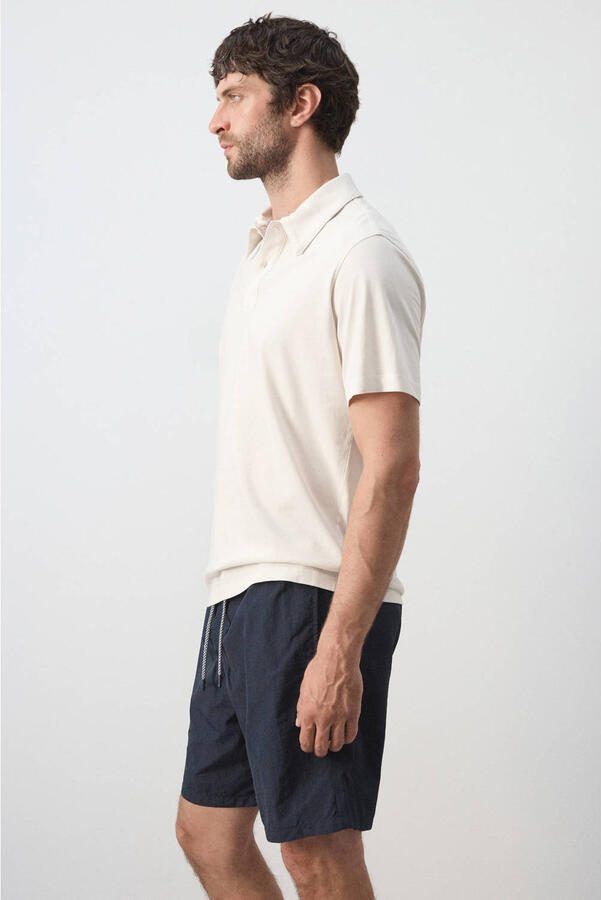 Mango Man relaxed fit polo lichtbeige - Foto 2