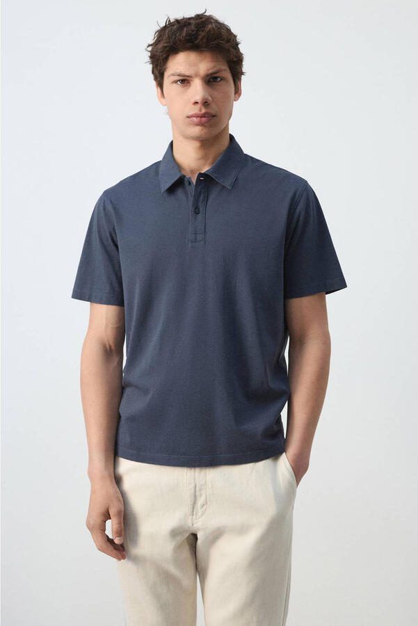 Mango Man relaxed fit polo marine