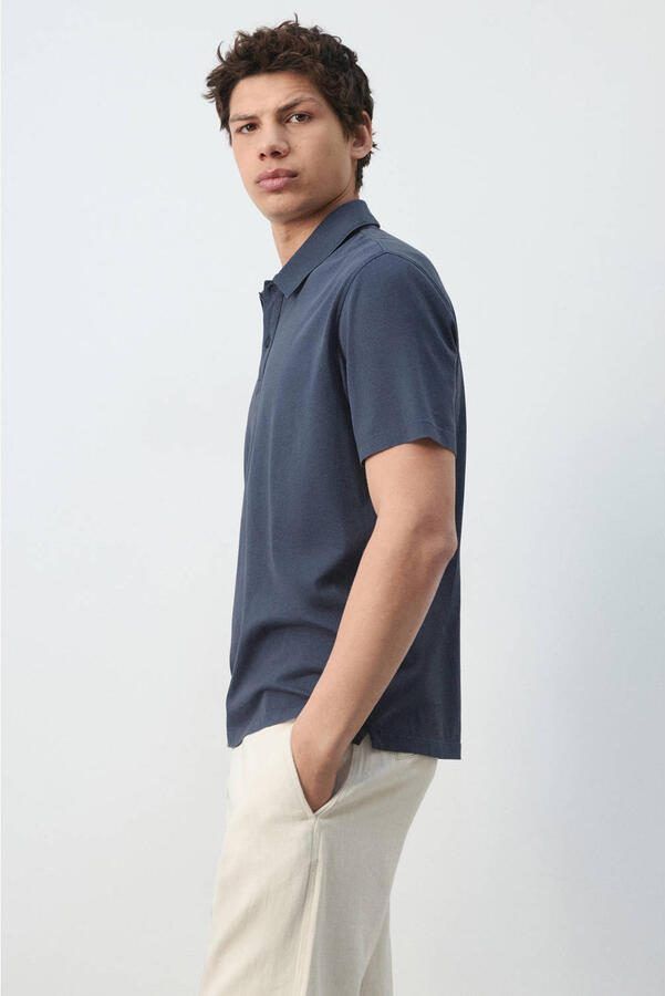 Mango Man relaxed fit polo marine - Foto 3