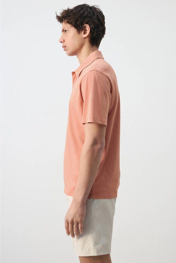 Mango Man relaxed fit polo pasteloranje - Foto 2
